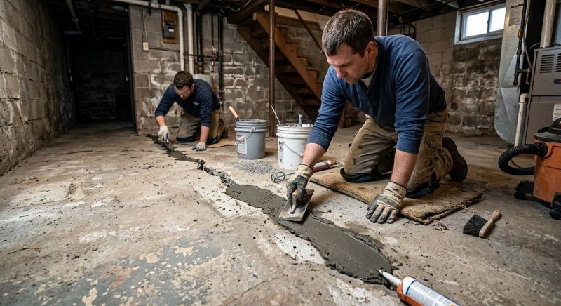 Cracked Basement Floor Repair in Victorville, CA