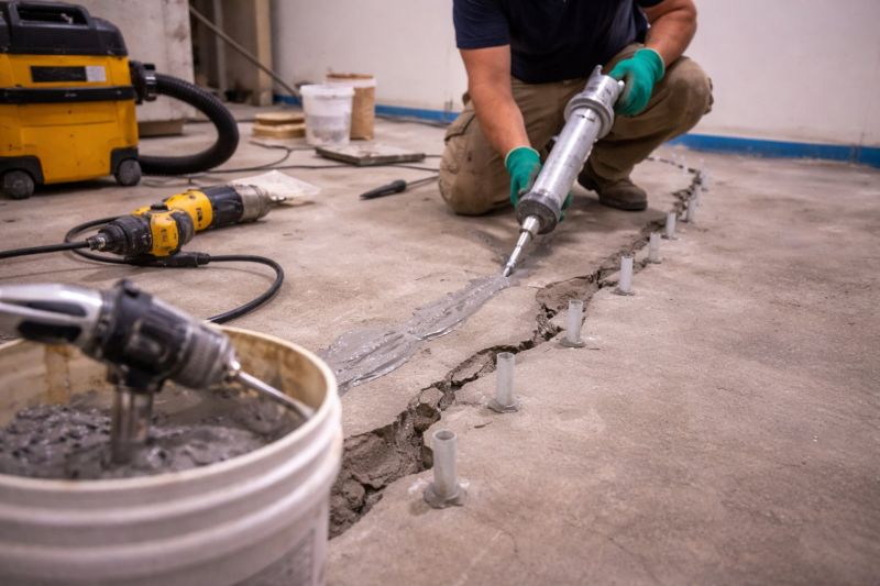 Cracked Basement Floor Repair in Victorville, CA