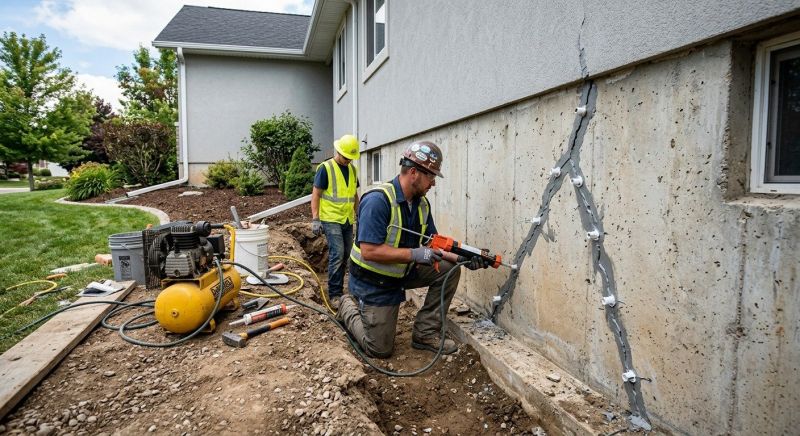 Foundation Crack Repair in Wrightwood, CA