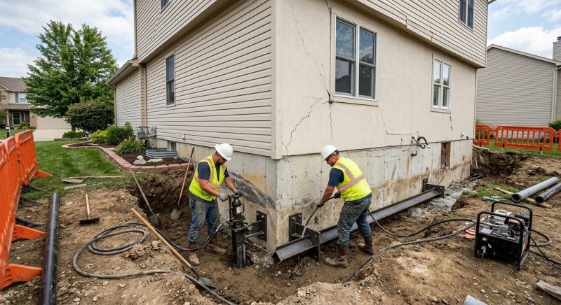 Sinking Foundation Repair in Pinon Hills, CA