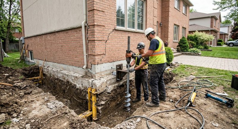 Sinking Foundation Repair in Pinon Hills, CA