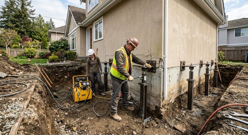Sinking Foundation Repair in Wrightwood, CA